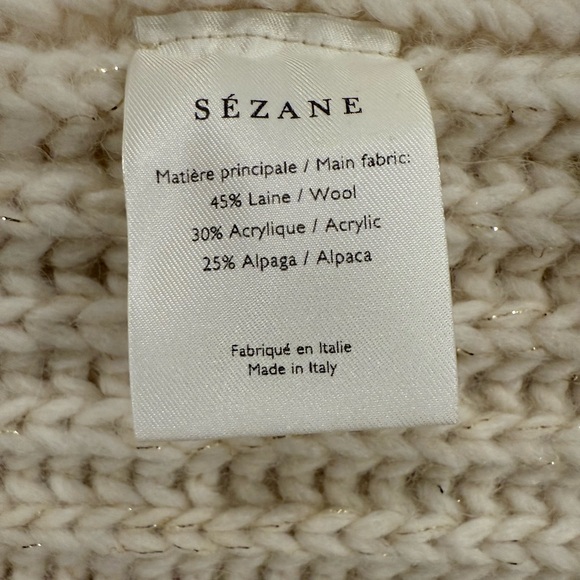 NWT Sezane hyppolite scarf in ecru - Picture 3 of 5